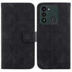 For Tecno Spark Go 2022 / Spark 8C Double 8-shaped Embossed Leather Phone Case(Black)