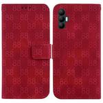 For Tecno Spark 8 Pro Double 8-shaped Embossed Leather Phone Case(Red)