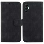 For Tecno Spark 8 Pro Double 8-shaped Embossed Leather Phone Case(Black)