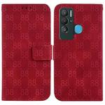 For Tecno Pova Neo / LE6 Double 8-shaped Embossed Leather Phone Case(Red)