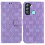 For Tecno Pop 5 LTE / BD4 Double 8-shaped Embossed Leather Phone Case(Purple)