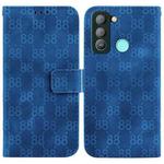 For Tecno Pop 5 LTE / BD4 Double 8-shaped Embossed Leather Phone Case(Blue)