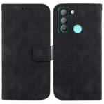 For Tecno Pop 5 LTE / BD4 Double 8-shaped Embossed Leather Phone Case(Black)