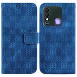 For Tecno Spark 8 / 8T Double 8-shaped Embossed Leather Phone Case(Blue)