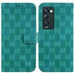 For Tecno Camon 18 Premier Double 8-shaped Embossed Leather Phone Case(Green)