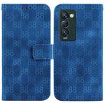 For Tecno Camon 18 Premier Double 8-shaped Embossed Leather Phone Case(Blue)