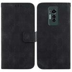 For Tecno Phantom X Double 8-shaped Embossed Leather Phone Case(Black)