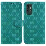 For Tecno Pova 2 Double 8-shaped Embossed Leather Phone Case(Green)