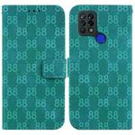 For Tecno Pova 4G / LD7 Double 8-shaped Embossed Leather Phone Case(Green)