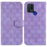 For Tecno Pova 4G / LD7 Double 8-shaped Embossed Leather Phone Case(Purple)