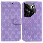 For Tecno Camon 20 Premier 5G Double 8-shaped Embossed Leather Phone Case(Purple)