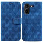 For Tecno Pova 5 Pro Double 8-shaped Embossed Leather Phone Case(Blue)