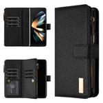 For Samsung Galaxy Z Fold5 Litchi Texture Zipper Wallet Leather Phone Case(Black)