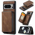 For Google Pixel 8 Pro JEEHOOD Magnetic Zipper Wallet Phone Leather Case(Brown)