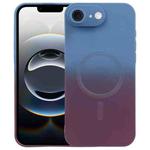 For iPhone 16e Liquid TPU Silicone Gradient MagSafe Phone Case(Blue Purple)