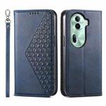 For OPPO Reno11 China Cubic Grid Calf Texture Magnetic Leather Phone Case(Blue)