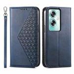For OPPO A79 5G Cubic Grid Calf Texture Magnetic Leather Phone Case(Blue)