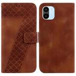 For Xiaomi Redmi A1/A2 7-shaped Embossed Leather Phone Case(Brown)