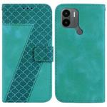 For Xiaomi Redmi A1+ 4G Global/Poco C50/Poco C51 7-shaped Embossed Leather Phone Case(Green)