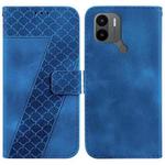 For Xiaomi Redmi A1+ 4G Global/Poco C50/Poco C51 7-shaped Embossed Leather Phone Case(Blue)