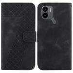 For Xiaomi Redmi A1+ 4G Global/Poco C50/Poco C51 7-shaped Embossed Leather Phone Case(Black)