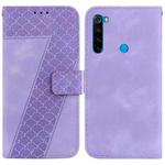 For Xiaomi Redmi Note 8T 7-shaped Embossed Leather Phone Case(Purple)
