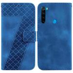 For Xiaomi Redmi Note 8T 7-shaped Embossed Leather Phone Case(Blue)