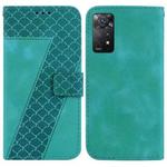 For Xiaomi Redmi Note 11 Pro 4G Global/5G Global 7-shaped Embossed Leather Phone Case(Green)