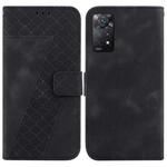 For Xiaomi Redmi Note 11 Pro 4G Global/5G Global 7-shaped Embossed Leather Phone Case(Black)