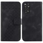 For Xiaomi Redmi Note 11 Global/Note 11S 7-shaped Embossed Leather Phone Case(Black)