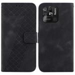 For Xiaomi Redmi 10C 7-shaped Embossed Leather Phone Case(Black)