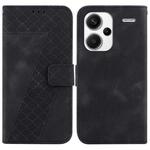 For Xiaomi Redmi Note 13 Pro+ 5G 7-shaped Embossed Leather Phone Case(Black)