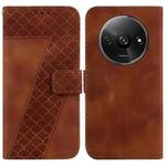 For Xiaomi Redmi A3 7-shaped Embossed Leather Phone Case(Brown)