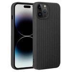 For iPhone 15 Pro Weave Texture Silicone Phone Case(Black)