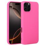 For iPhone 16 Pro Weave Texture Silicone Phone Case(Rose Red)