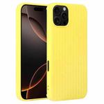 For iPhone 16 Pro Weave Texture Silicone Phone Case(Yellow)