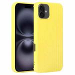 For iPhone 16 Plus Weave Texture Silicone Phone Case(Yellow)