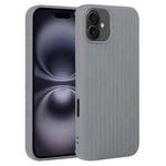 For iPhone 16 Plus Weave Texture Silicone Phone Case(Grey)