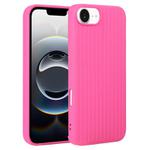 For iPhone 16e Weave Texture Silicone Phone Case(Rose Red)