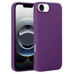 For iPhone 16e Weave Texture Silicone Phone Case(Purple)
