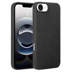 For iPhone 16e Weave Texture Silicone Phone Case(Black)
