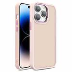 For iPhone 15 Pro Shield Skin Feel PC + TPU Phone Case(Pink)