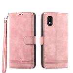 For Sharp Aquos Wish 3 Dierfeng Dream Line Leather Phone Case(Pink)
