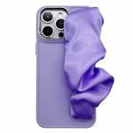 For iPhone 14 Pro 2 in 1 Electroplating Wristband Phone Case(Light Purple)