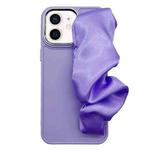 For iPhone 12 2 in 1 Electroplating Wristband Phone Case(Light Purple)