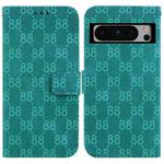 For Google Pixel 8 Pro Double 8-shaped Embossed Leather Phone Case(Green)