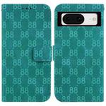 For Google Pixel 8 Double 8-shaped Embossed Leather Phone Case(Green)