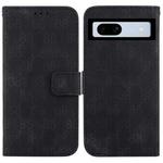 For Google Pixel 7a Double 8-shaped Embossed Leather Phone Case(Black)