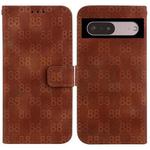 For Google Pixel 7 5G Double 8-shaped Embossed Leather Phone Case(Brown)