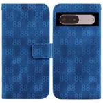 For Google Pixel 7 5G Double 8-shaped Embossed Leather Phone Case(Blue)